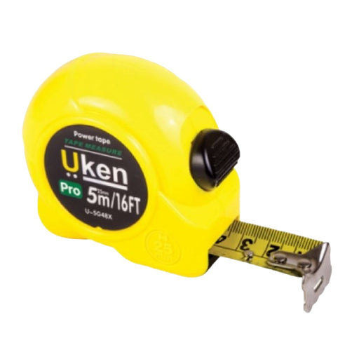 Uken Measuring Tape 5m Yellow